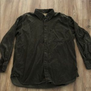 Vintage izod corduroy button up shirt